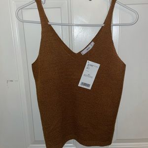 Knitted v neck tank
